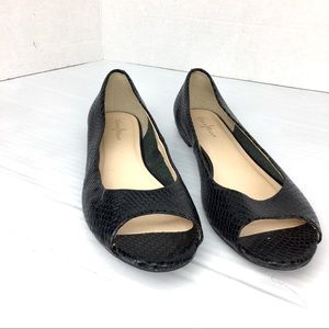 Cole haan peep toe flats